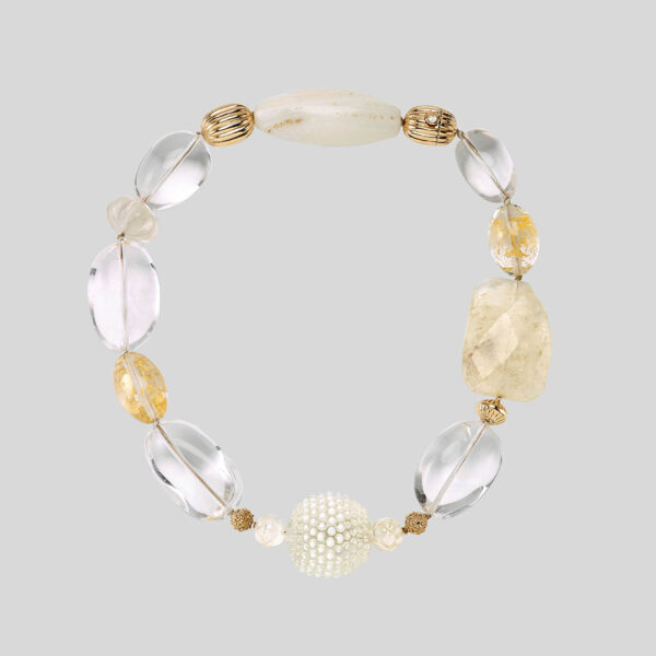 Collier Maharani or jaune
