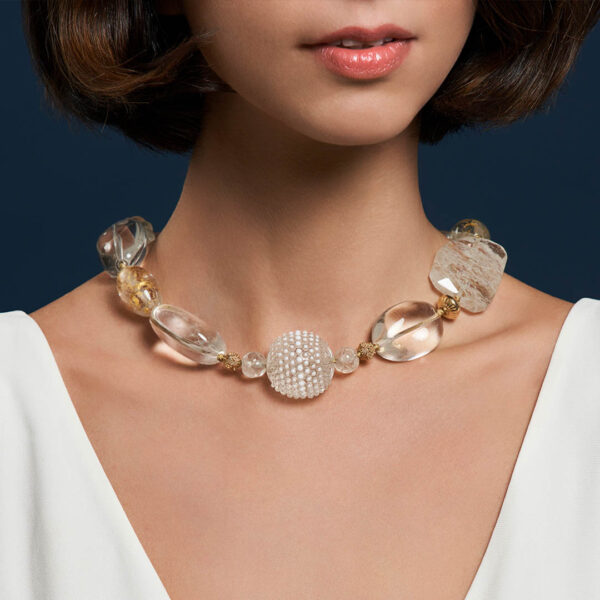 Collier Maharani or jaune – Image 5