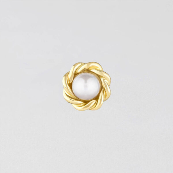 Puce d’oreille Rani perle Akoya or jaune