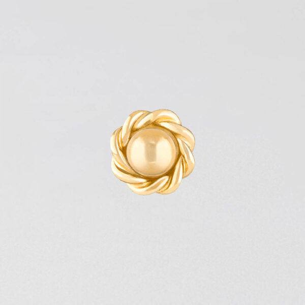 Puce d'oreille Rani perle or jaune